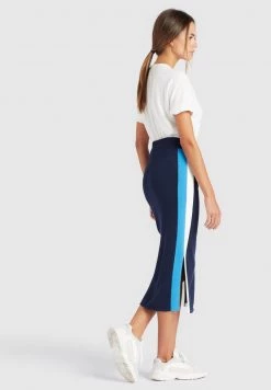 Khujo ROCK PRATA Jupe Crayon Blue/white Femme -khujo Soldes c16b857c8a7b47cb9c6586735c8b604d