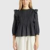 Khujo HALIA Blouse Black Femme -khujo Soldes c47e659d7bb14b75843b864b091b0302