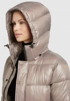 Khujo Femme CORINNA SHINY Veste D'hiver Taupe Glänzend -khujo Soldes c675faef9b2d4c45802a51fe3b296a96