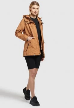 Khujo FELINA Veste Imperméable Toffee Femme -khujo Soldes c87f666c16f34a74aa7007cbca98c527
