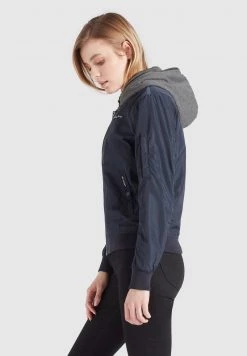 Khujo Femme LARIFA Blouson Bomber Dunkelblau -khujo Soldes cbe6f8fcc006474b811e977e43c0374d