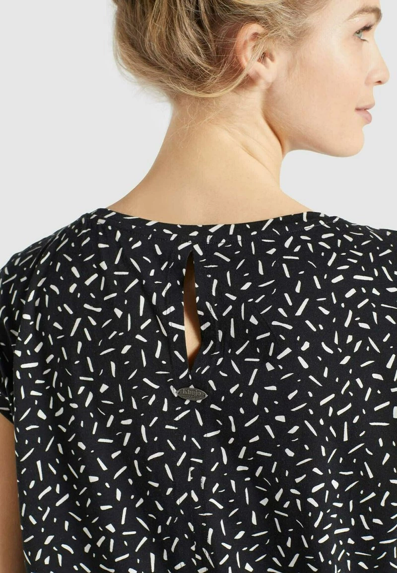 Khujo TALAJA T Shirt Imprimé Schwarz Weiß Gemustert Femme 10 Khujo TALAJA T Shirt Imprimé Schwarz Weiß Gemustert Femme – Image 8