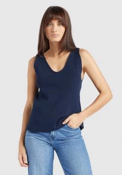Khujo MACY Débardeur Dark Blue Femme