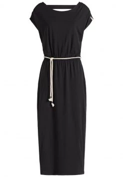 Khujo DOREEN Robe Longue Schwarz Femme -khujo Soldes d2b8b36bcabe4dd680bb91469b0d258a