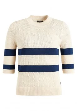 Khujo CHUMANE T Shirt Imprimé Sand/dark Blue Femme -khujo Soldes d352fed0f9c2420396c257c6d8258f91