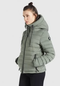 Khujo LOVINA MATT Veste Mi Saison Graugrün Femme -khujo Soldes d3855e3be4294306ba818deb837334ff