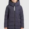 Khujo NAVASSA Veste D'hiver Dunkelblau Femme -khujo Soldes d3ee4778b0424c8590faa4709fe07450
