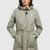 Khujo Femme LAUREN Trench Graugrün