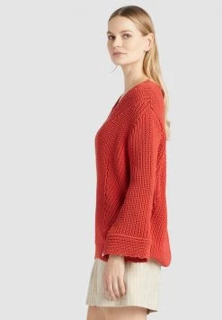 Khujo NIKKI Pullover Burned Orange Femme -khujo Soldes d49095b89be44c7bb9bae3e1c5801dd3