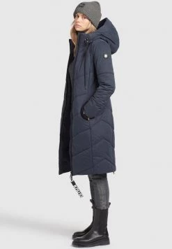 Khujo ARIBAY PEACHED Veste D'hiver Dunkelblau Femme -khujo Soldes d72c8ac52cad4c6d827e63716bf35a09