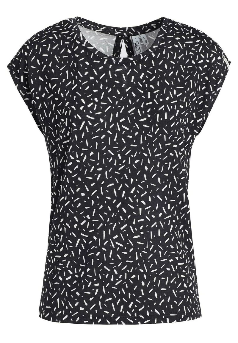 Khujo TALAJA T Shirt Imprimé Schwarz Weiß Gemustert Femme 11 Khujo TALAJA T Shirt Imprimé Schwarz Weiß Gemustert Femme – Image 9