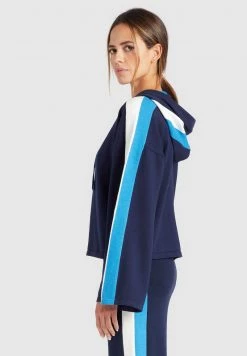 Khujo Femme ZENGINA Sweat à Capuche Blue/white -khujo Soldes d8ef56f873eb4d08a9bbc14bd5cb4368