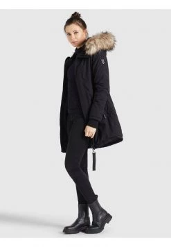 Khujo TAIPA Veste D'hiver Schwarz Femme -khujo Soldes da42642ad7b143f68372831a50cff61f