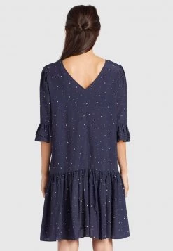 Khujo Femme FREMA Robe De Jour Dark Blue -khujo Soldes daa7b9de3fcb4e62a3eaa6c58a30d247