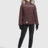 Khujo WINSEN Veste D'hiver Weinrot Femme -khujo Soldes dad434f72f6f4e90b9c6baac57ddf4cb