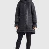 Khujo Femme MANTEL TOPSY2 Veste D'hiver Schwarz Weiß Meliert -khujo Soldes e1d483160b154ac4a2e3dfe7526664da
