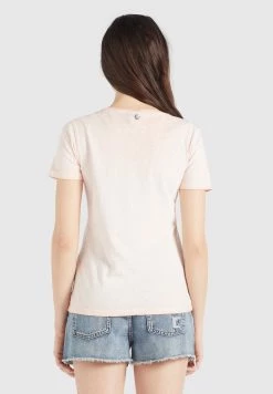 Khujo PERGOLA T Shirt Basique Apricot Femme -khujo Soldes e219860dc4f34b268294b415380f4898