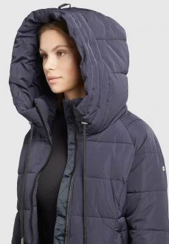 Khujo LILENA Veste D'hiver Dunkelblau Femme -khujo Soldes e366c357e19243af947f5e3cbebc20fa