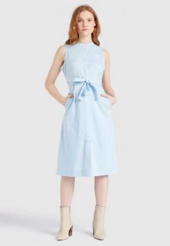 Khujo Femme THERES Robe Chemise Hellblau