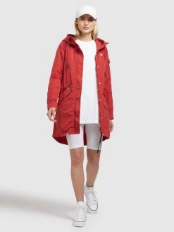 Khujo Femme GAMES Parka Rot -khujo Soldes e5ee912487da433684046ab7fc255e87