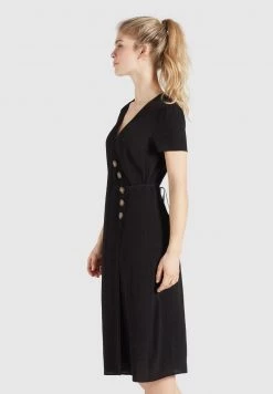 Khujo PORGY Robe De Jour Schwarz Femme -khujo Soldes e624881ade3d4fafaf887f94729f2cbf