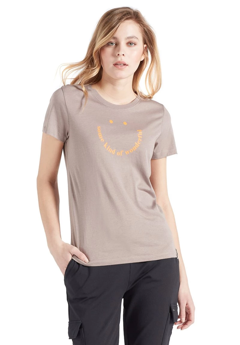 Khujo FRANCESCA SMILE T Shirt Imprimé Graubraun Femme 3 Khujo FRANCESCA SMILE T Shirt Imprimé Graubraun Femme