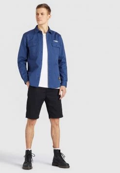 Khujo Homme ROGER Chemise Blue -khujo Soldes e783936aebce43a392335c809ce54f3d