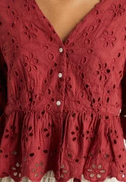 Khujo Femme GALILEA Blouse Rotbraun -khujo Soldes e926a3c78a344c49a0744268d25737a1