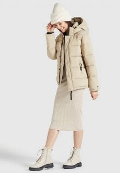Khujo Femme GERDA MATT Veste D'hiver Beige -khujo Soldes ea350d7245f94bb9bdb253fb7c3ea4e4