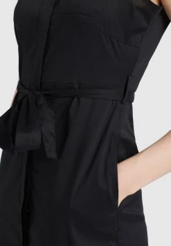 Khujo Femme THERES Robe Chemise Schwarz -khujo Soldes ebeca61288cb40138cc6aad778811124