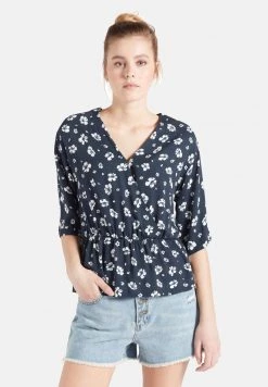 Khujo Femme RINALDA Blouse Blau Weiß Geblümt 16 Khujo Femme RINALDA Blouse Blau Weiß Geblümt -khujo Soldes ef30e0df177646f1b149f331aef184b7