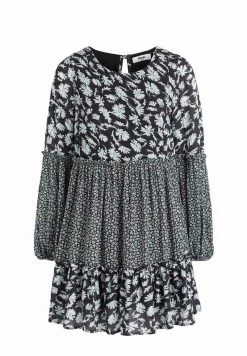 Khujo Femme GRANATA Robe De Jour Schwarz Weiß -khujo Soldes f0c456b38bbd429e9027105b1ba9d35c