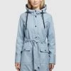 Khujo Femme GLENNA Veste Imperméable Hellblau -khujo Soldes f2848f3062a6436ca63ebdcbfadad518