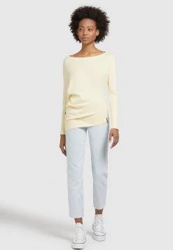 Khujo Femme SHEA Pullover Hellgelb -khujo Soldes f46cdee2019a4622955bb88b6b4b79e2