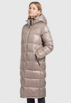 Khujo Femme CORINNA SHINY Veste D'hiver Taupe Glänzend -khujo Soldes f5df35eddfab4a549b2a33c6b41ccea5