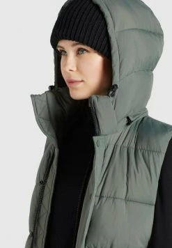 Khujo Femme MAGNETA MATT Veste Sans Manches Graugrün -khujo Soldes f9430abade30422295ab085a07de991e