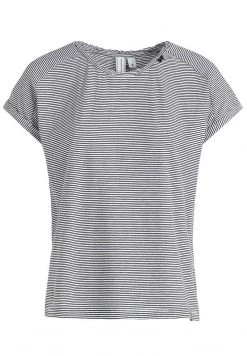 Khujo Femme BABSI T Shirt Imprimé Schwarz Weiß Gestreift -khujo Soldes fc7e1d0c0ba34fc2a396cba5fc3e3105