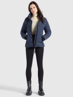 Khujo BACHA MATT Veste D'hiver Dunkelblau Femme -khujo Soldes fc90ba61cd054d34965eeb511109756f