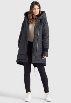 Khujo Femme MANTEL TOPSY2 Veste D'hiver Schwarz Weiß Meliert -khujo Soldes febf4f1369034c56976023d2e854090b